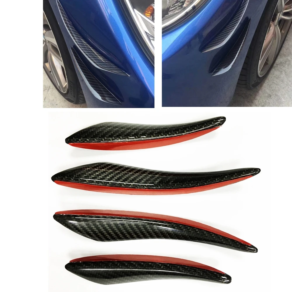 

Передний бампер из углеродного волокна для BMW JDM, крыло на вентиляционное отверстие, боковые Акулий плавники, отделка