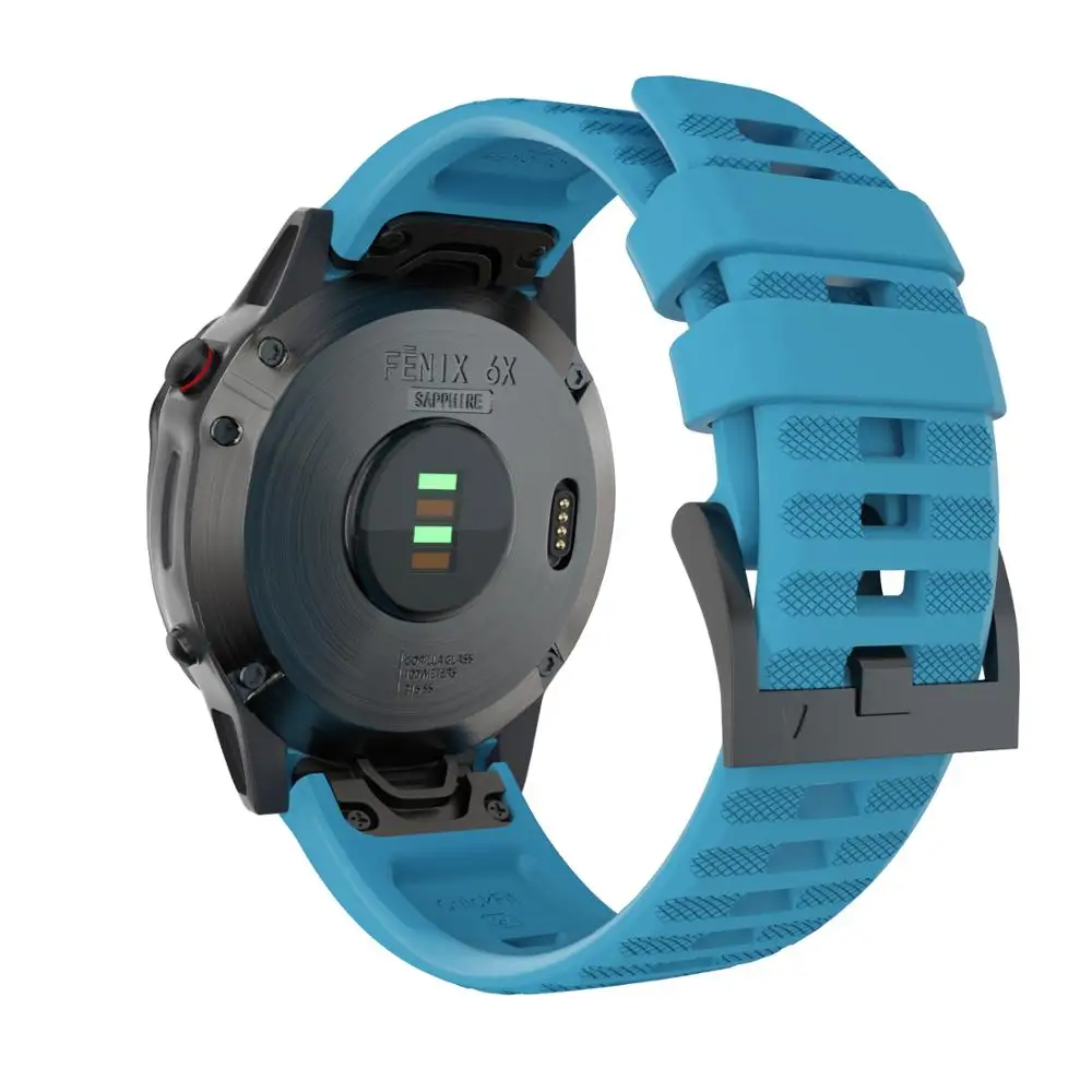ตัวเลือกสินค้า สายนาฬิกาซิลิโคนสำหรับ Garmin Fenix 6X Pro 5X 7X 3HR ใส่สบาย ทนทาน