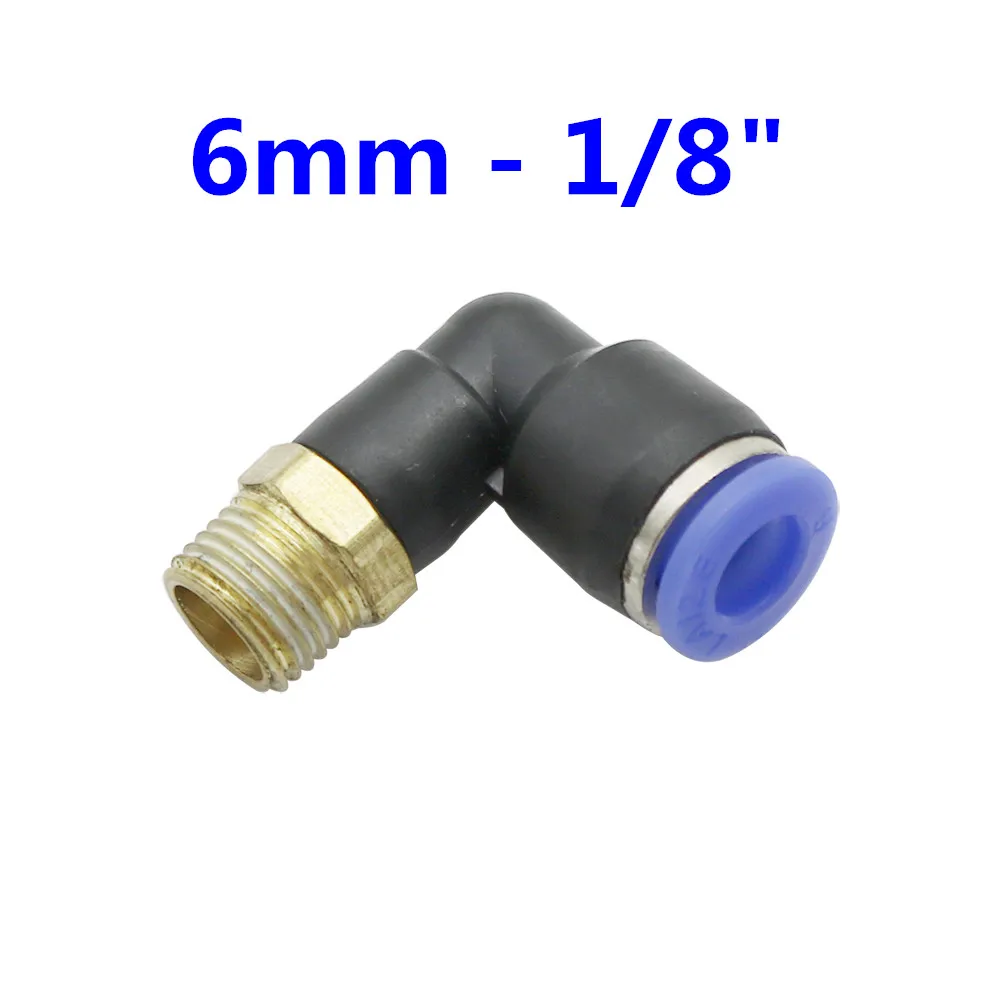 6mm - 1I8 inch Воздушный Пневматический трубный Соединитель 10 мм 8 мм 6 мм 4 мм 12 мм OD шланг Труба 1/" 1/4" 3/" 1/2" Мужская резьба L соединители форм фитинги для труб - Цвет: 6mm - 1I8 inch