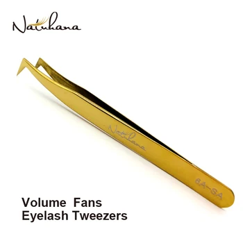 

NATUHANA 6A-SA Tweezer 3D/6D Volume Fan Lash Tweezers Premium Stainless Steel anti-static Easy Fan Eyelash Extension Tweezers