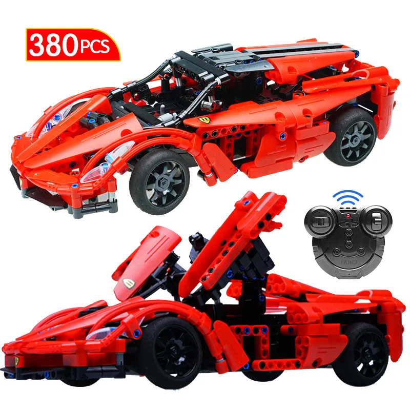 

380PCS RC Super Racing Car Building Blocks Legoing Technic DIY Model Speed Remote Control Vehicle Toys for Children