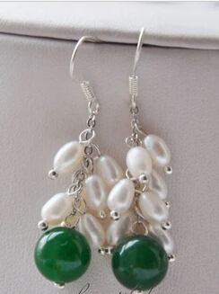 

shitou 00477 WOW 10mm green white pearl Grapes Shaped Earring- Silver Hook discount 40%