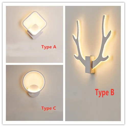 

12W 110V 3 Type Wall Lamps Bedside lamp Modern Minimalist Novel Personality LED Wall Light Living Room Background Wall Lamp