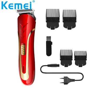 

Kemei Professional Haircut Cordless Hair Clipper Red Electric Hair Trimmer Men Cutter Hair Cutting Machine