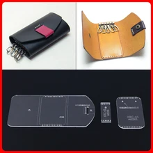 1 комплект сумка для Карт Зажим для карт Тип рисунок акриловый шаблон ручной кожаный инструмент DIY кожаный Инструмент Тип пластины бумажная сетка