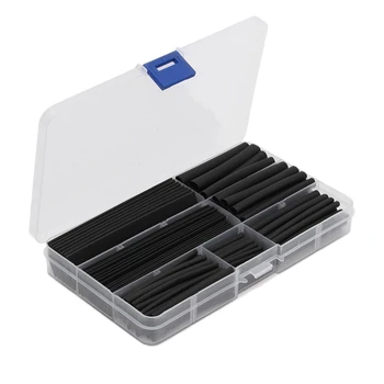 

150Pcs Wire Black Case Set Heat Shrink Tubing Wrap Tube Assorted Sleeves