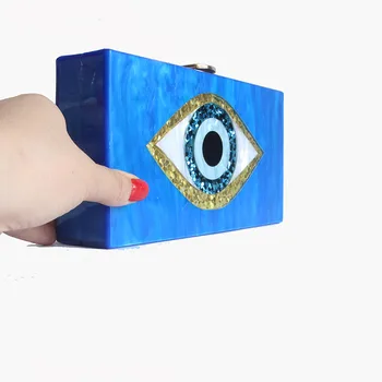 

Bright Pearl Blue Women Messenger Bags Handbags Clutch Bag Bolsa Feminina Bolsas Female sac a main Purse Wallet Acrylic Bags