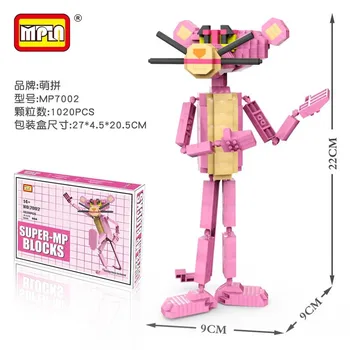

1020pcs+ Mini Pink Panthers Mirco Bricks Figure Kitty Stitched Diamond Building Block Model Toys For Children Gift MP7002