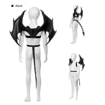 

Halloween masks costume accessories Dragon cosplay props three-piece theme wings and tail party supplies maskin stock