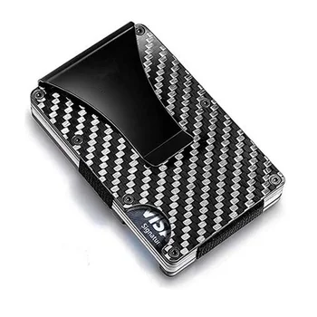 

2020 Carbon Fiber Minimalist Wallet for Men RFID Money Clip Wallets New Slim RFID Blocking Credit Card Holder Card Clips Purses