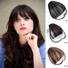 Franja de cabelo натуральный для mulheres franja de cabelo натуральный синтеtico falso grampo de cabelo na Liuhai