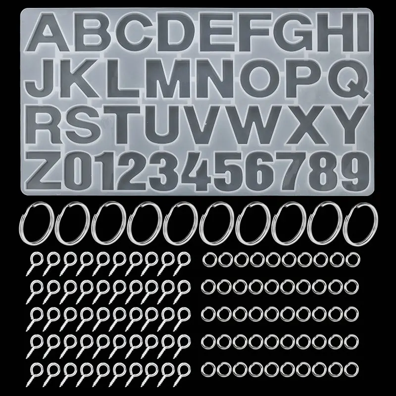 Honatrv Moule Alphabet Resine Epoxy, 104 Pièces Moule Lettre Resine Epoxy,  Kit de Moules en Résine Alphabet Silicone, Moule Lettre pour Bricolage  Bijoux, Porte-Clés, Gland Pendentif : : Cuisine et Maison