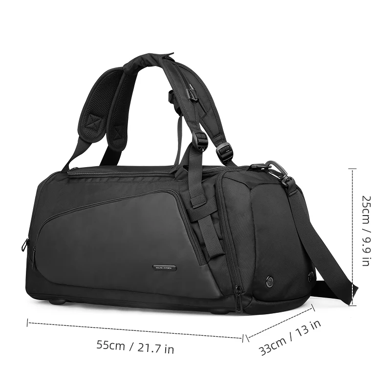 Mark Ryden Мужская черная сумка дорожная сумка Водонепроницаемая большая емкость дорожная Сумка Многофункциональная Повседневная сумка через плечо