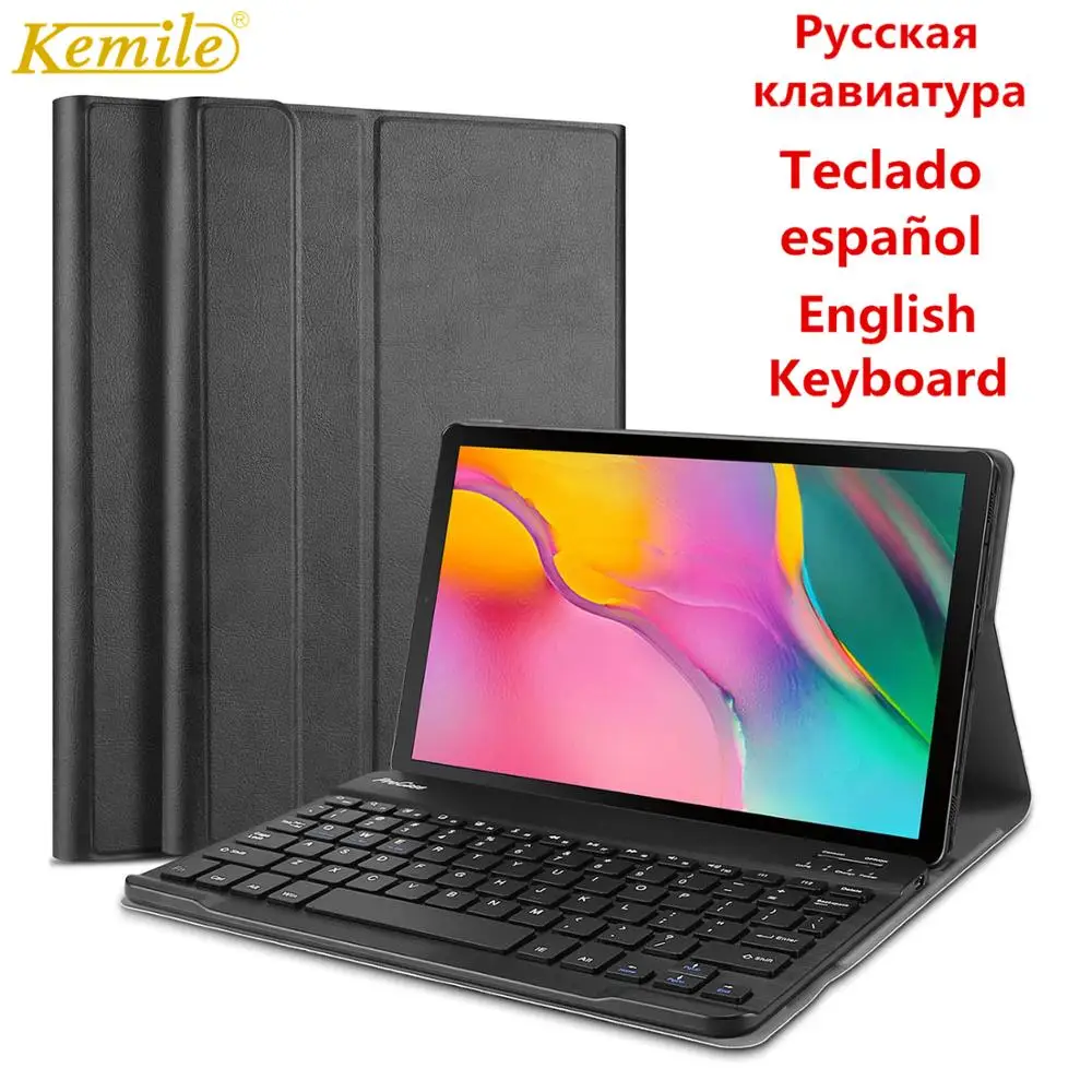 Kemile чехол с испанской клавиатурой для Samsung Galaxy Tab A 2019 SM T510 T515 съемный клавиатуры