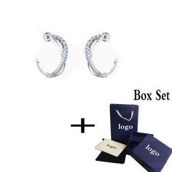 

2020 Fashion SWA New TWIST Pierced Earrings Charming Two Beautiful Intertwined Curves, Decorative Women'S Popular Jewelry Gifts