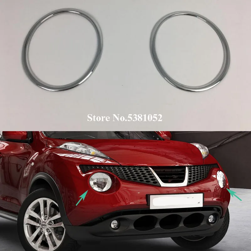Car Headlight Ring Cover Trim Chrome Head Lamp Front Bumper For Nissan