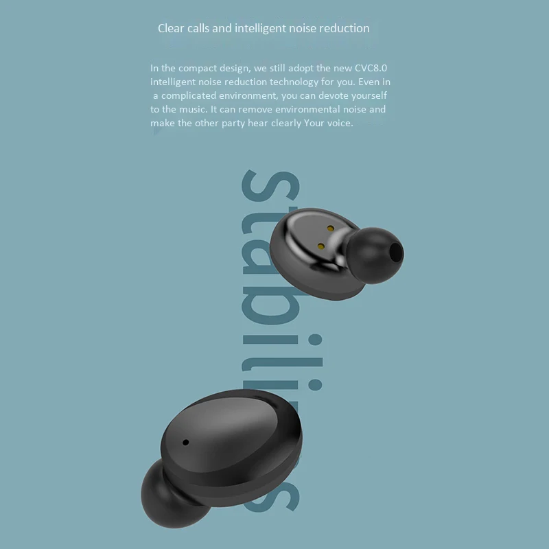 F12 Ultra Small Contact Digital Display In Ear Noise Reduction TWS Bluetooth Headset Earphone 5 0 Headphone