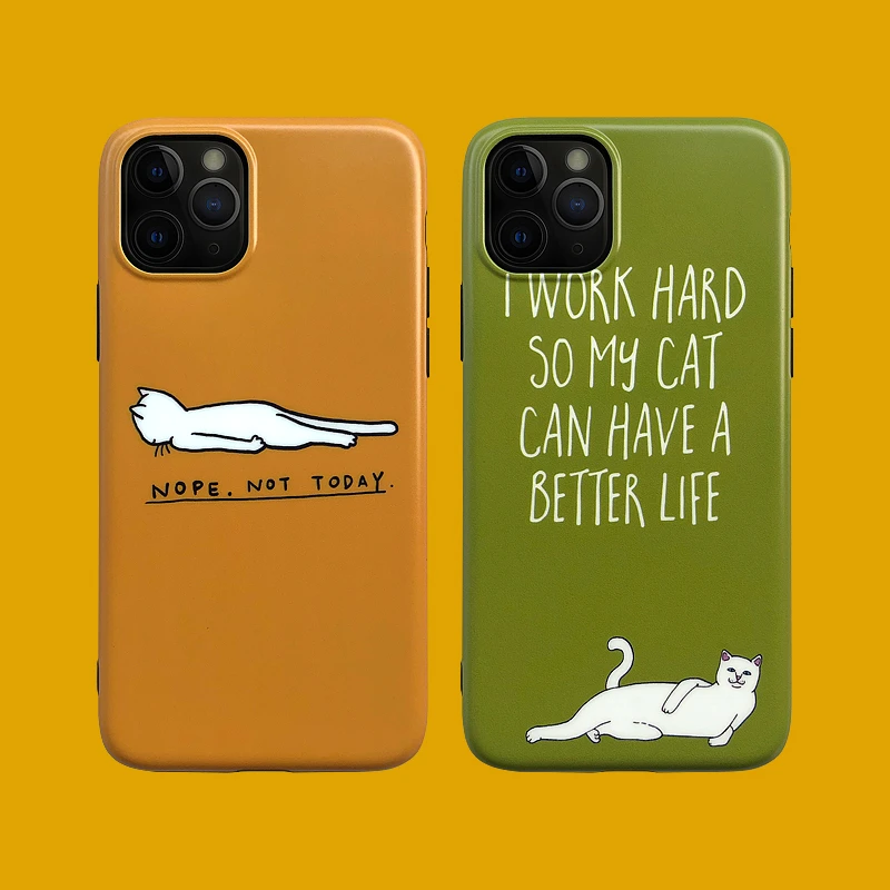 

Brand NEW Cool Funny Cat Soft Case for iPhone 11 11Pro 11ProMax X Xs XR XsMax 8Plus 8 7Plus 7 6 6s Plus Phone Cover Coque OS