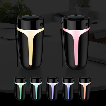 

Bluetooth Humidifier Car Mp3 Aromatherapy Machine Humidification Car Home Dual Usb Charging Colorful Breathing