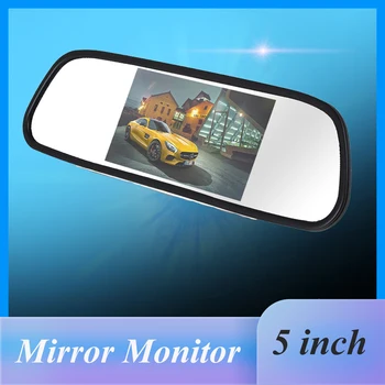 

5 Inch HD Rear View Car Interior Mirror Monitor 2CH Video Input High Resolution 800*480 DC 12V Angle Car Rearview Mirror Monitor