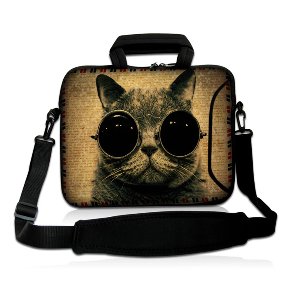 Сумка для ноутбука на плечо с животными 15,6 17 14,1 13,3 13 12,1 11,6 планшет 10,1 9,7 портфель для нетбука планшет нейлоновая сумка-мессенджер