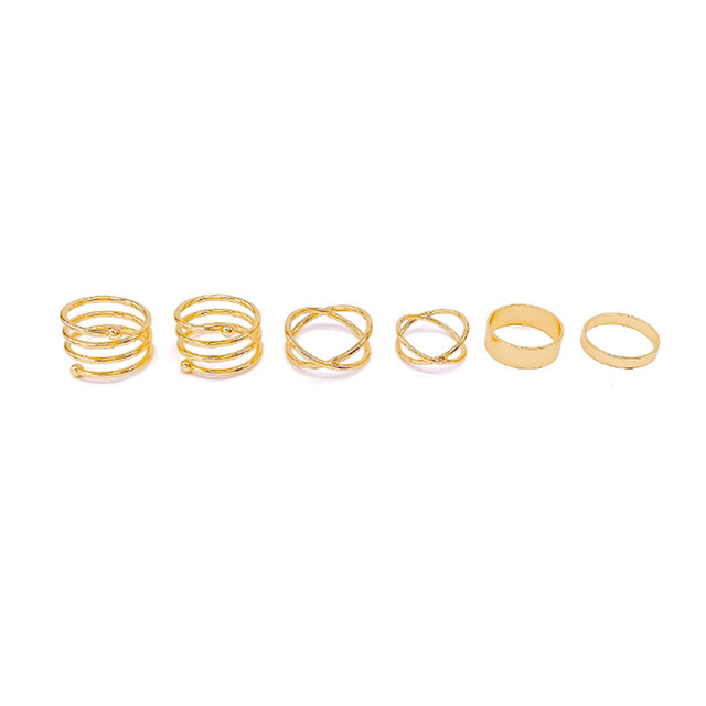 Metal Geometry Circular Punk Rings Set Opening Index Finger Accessories Buckle Joint Tail Ring for Women Jewelry Gifts