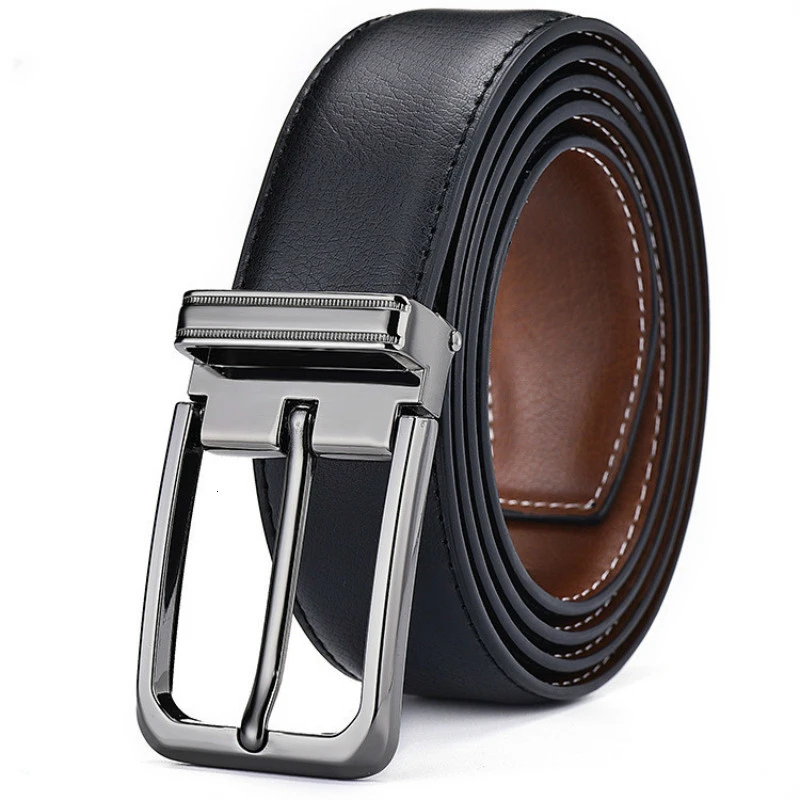 men's reversible leather dress belt