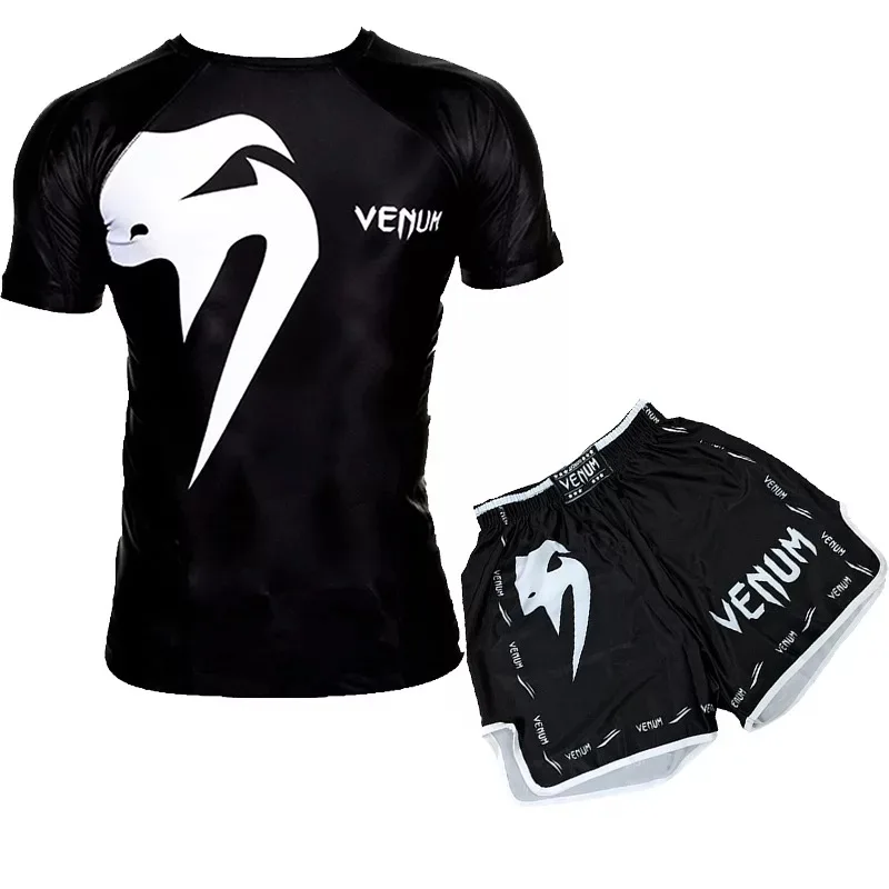 

T shirt sportwear suit mens MMA TRUNKS Sublimated print bjj boxing rashguard jiu jitsu gi rash guard breathable muay free ship