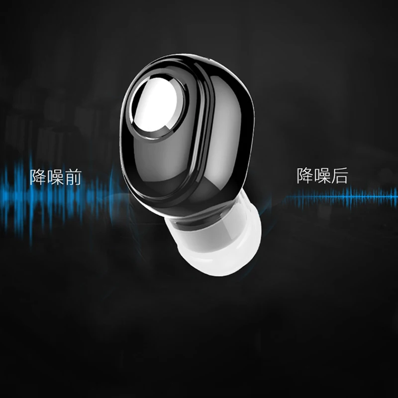Мини беспроводные Bluetooth 5,0 наушники в ухо стелс Спортивная гарнитура наушники с микрофоном для всех смартфонов
