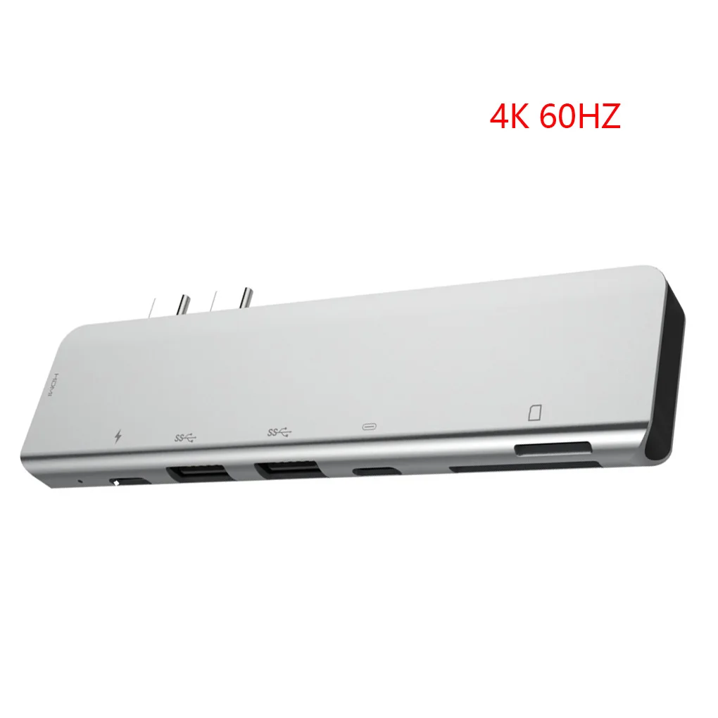 7 в 1 TYPE-C USB 3,0 концентратор 4K HD адаптер ноутбук PD USB-C Узловая док-станция SD TF микро кардридер адаптер слот