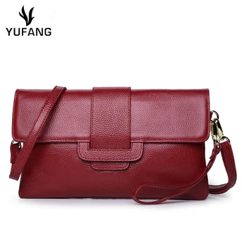 

YUFANG Women Daily Mini Bag Genuine Leather Ladies Messenger Bag 100% Cowskin Female Package Shopping Small Sling Bag