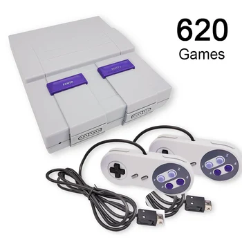 

Mini TV Game Case 8 Bit Retro Video Game Console With Two Gamepad Built-In 620 Games Handheld Gaming Player For SNES