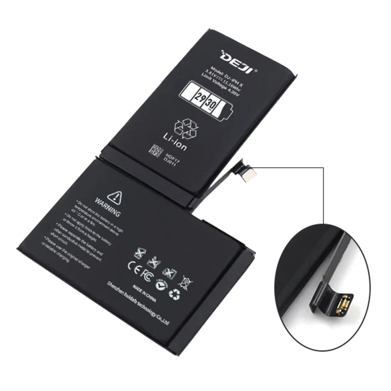 DEJI для iphone x высокомощный аккумулятор 2930mAh запасная батарея для X с набором инструментов