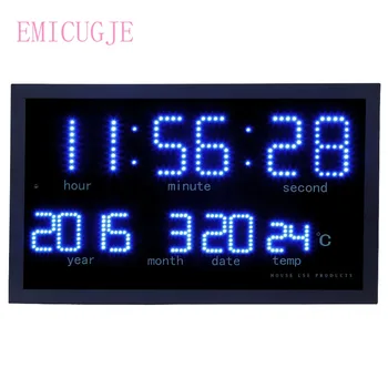 

Dot Matrix Led Digital Large Wall Clock Living Room Modern Decoration Home Thermometer Clock Electronic Led Calendar Clock