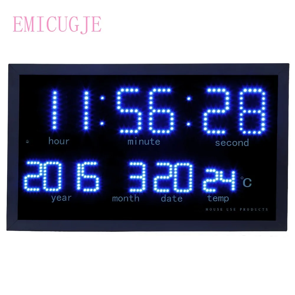 56 99 Eur Dot Matrix Led Digital Gran Reloj De Pared Sala De