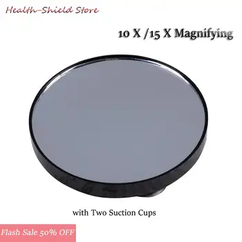 

10X 15X Magnifying Makeup Mirror 3.5" Suction Cup for Beauty Makeup Cosmetic Faces Care NHV White glass Mirror Round Mirror tool