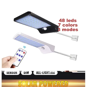 

48 leds Separable Solar light PIR Motion Sensor solaire lamp waterproof Outdoor Garden Street Security lighting remote controlle