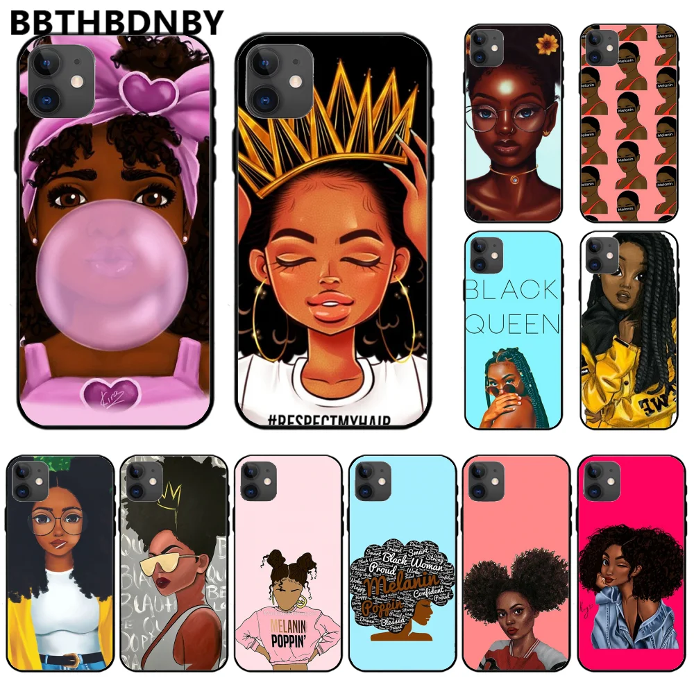 Melanin Poppin новый персонализированный черный мягкий резиновый чехол для телефона из