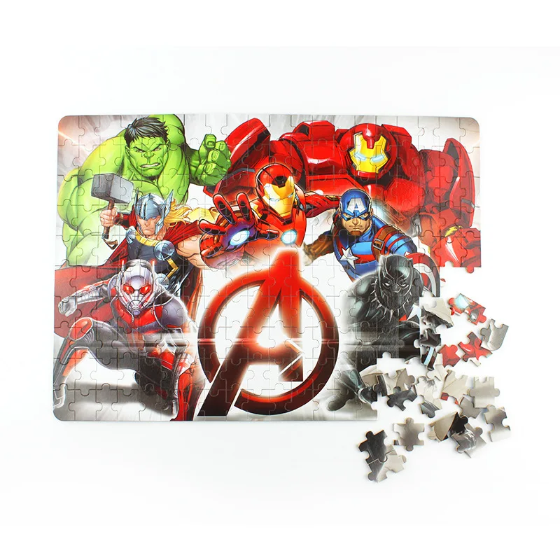 Disney Marvel Человек паук Мстители головоломки 200 шт. жестяная коробка деревянная