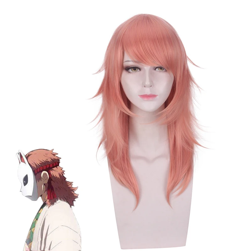 

Anime Demon Slayer Kimetsu No Yaiba Sabito Wig Cosplay Costume Men Women Heat Resistant Synthetic Hair Pelucas Wigs