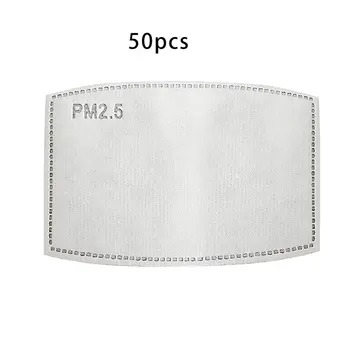 

50Pcs Disposable Mask Filter Non-Woven Fabric Three-Layer Mask Filter Replacement Mask Inner Pad Three-Layer Protection