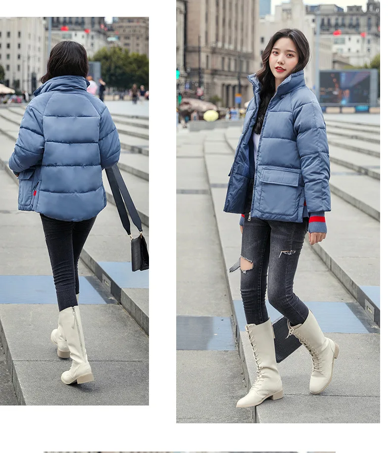 AliExpress хлопковая стеганая одежда для женщин, стиль, осень и зима, толстый пуховик яркого цвета, для студентов, маленький хлопок