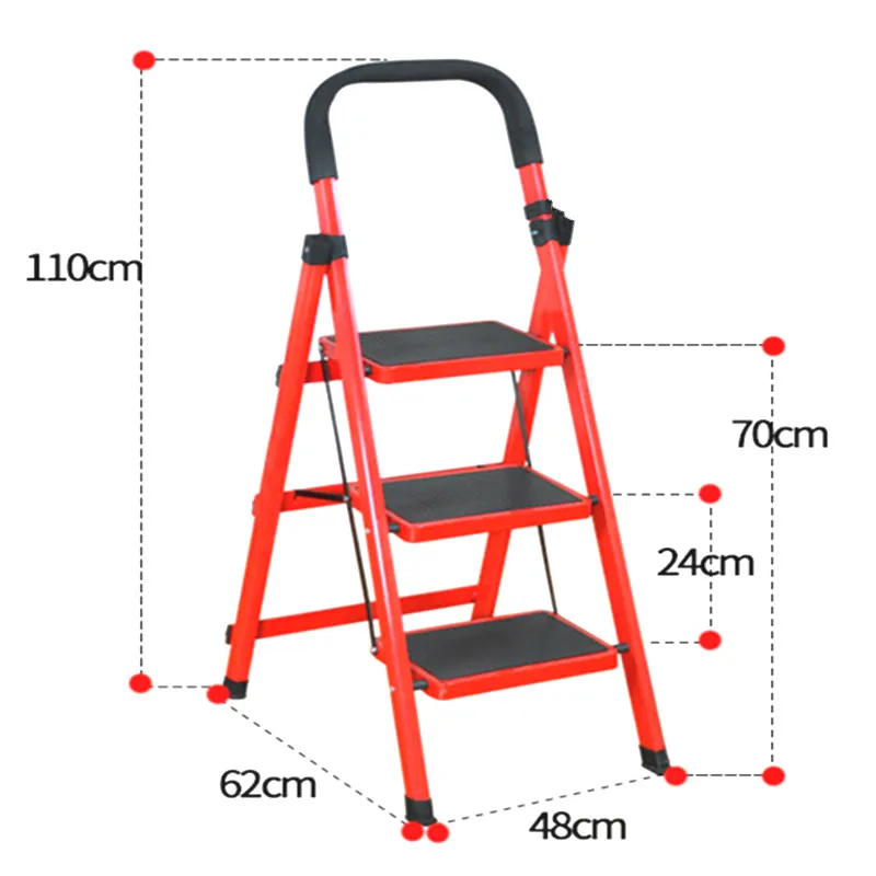  Multi-use Step Ladder Outdoor Fishing Chair Beach Step Stool Rescuing Ladder 5kg Household Portable