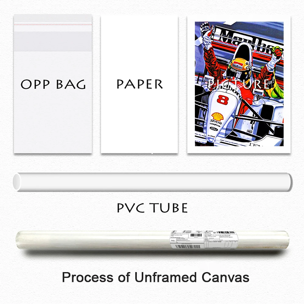 Ayrton Senna Canvas Painting Print Poster Photo Art F1 Formula Nordic Poster Wall Art Picture For Living Room Home Decoration