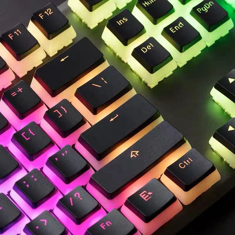 PBT OEM 108 Keys Pudding Keycaps For Cherry MX Switch Mechanical Keyboard RGB Gamer Keyboards Blue/Black/Brown/Black Switch