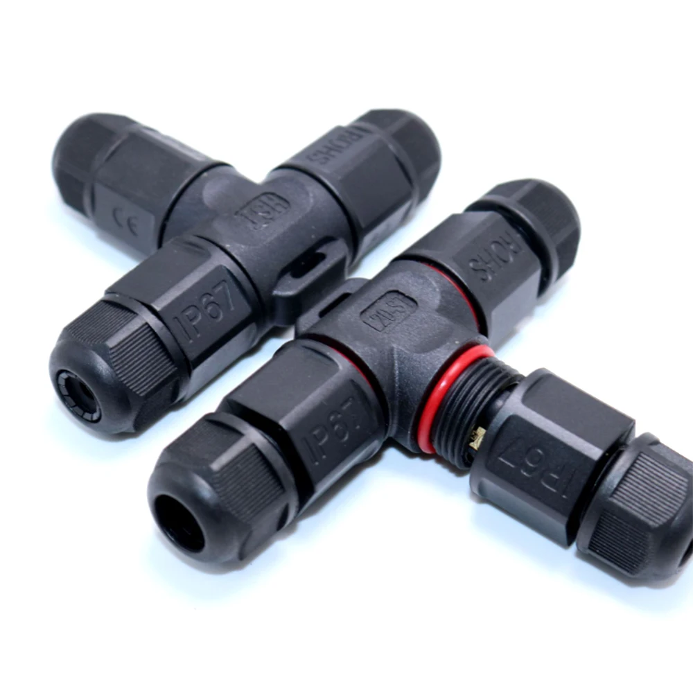 

IP67 3PIN T Type Waterproof Connector 250V 24A Quick Cable Gland Sleeve Connector