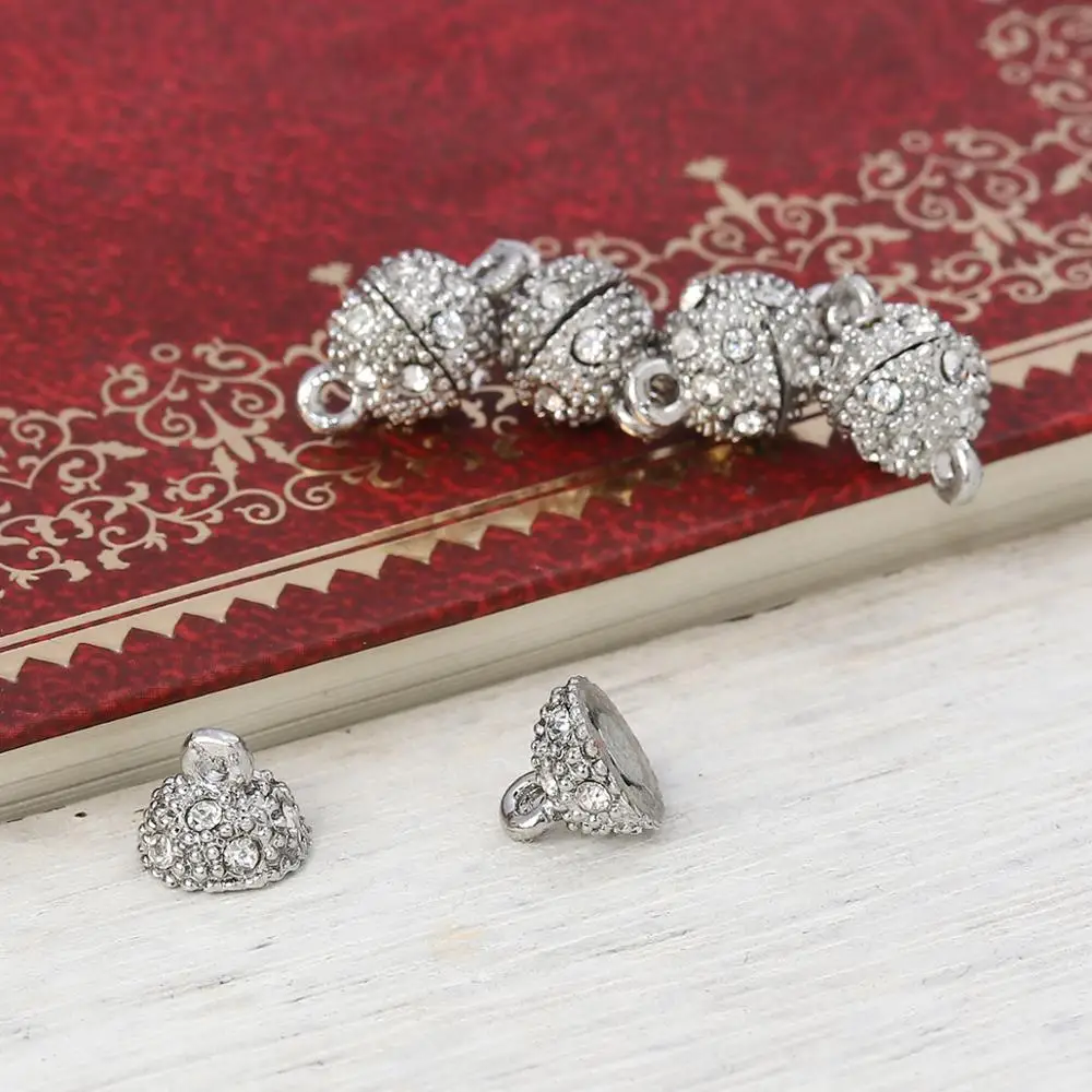DoreenBeads модная цилиндрическая Магнитная застежка из сплава цинка Серебряная
