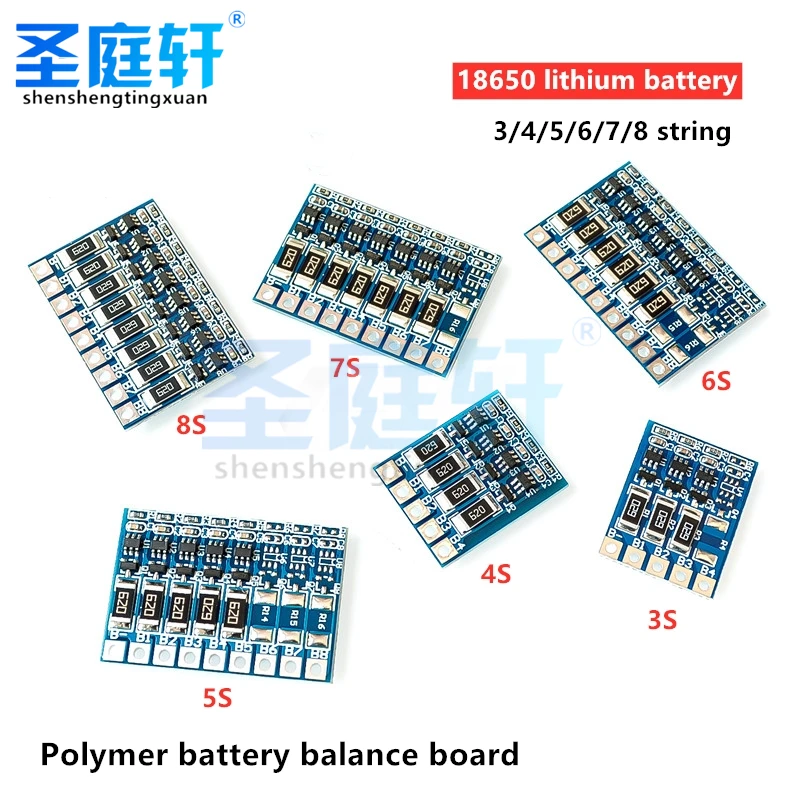 BMS-3S 4S 6S 7S 8S 18650 зарядное устройство для литиевой батареи защитная плата внешний