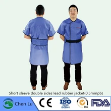 Подлинная рентгеновская гамма-Лучевая Радиационная Защитная свинцовая одежда защита от радиационного излучения 0,5 mmpb Двухсторонняя куртка с коротким рукавом