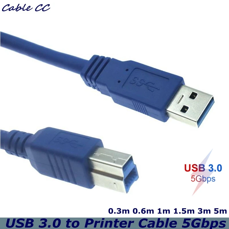 New USB 3.0 Printer Cable Type A Male To B Scanner USB3.0 High Speed Print Data Cord For HDD Digital Camera Webcam | Компьютеры и офис